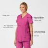 Wink Scrubs for Women, W123, Maternity V-Neck Tops with 5 Pockets(Hot Pink)
