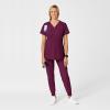 Wink Scrubs for Women, W123, Maternity V-Neck Tops with 5 Pockets(Wine)