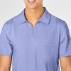 WonderWink Mens Collar Top(Ceil Blue)