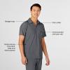 WonderWink Mens Collar Top(Pewter)