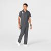 WonderWink Mens Collar Top(Pewter)