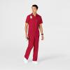 WonderWink Mens Collar Top(Red)