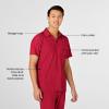 WonderWink Mens Collar Top(Red)