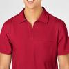 WonderWink Mens Collar Top(Red)