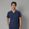 WonderWink Mens Men’s Colorblock Scrub Top(Navy)