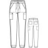 WonderWink Mens Renew Men’s Jogger Scrub Pant(Wine)
