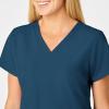 WonderWink Women’s Flex-Back Stylized V-Neck Top(Caribbean)