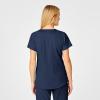 WonderWink Women’s Flex-Back Stylized V-Neck Top(Navy)
