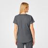 WonderWink Women’s Flex-Back Stylized V-Neck Top(Pewter)