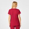 WonderWink Women’s Flex-Back Stylized V-Neck Top(Red)