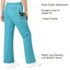 WonderWink Womens Grace Flare Leg Cargo PantMedical Scrubs Pants(Aqua)