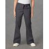 WonderWink Womens Grace Flare Leg Cargo PantMedical Scrubs Pants(Charcoal)