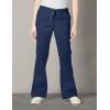 WonderWink Womens Grace Flare Leg Cargo PantMedical Scrubs Pants(Navy)