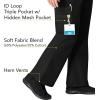 WonderWink Women’s Scrubs Romeo Six-Pocket Flare Leg Pant – XS-5XL, 6 Pockets, Elastic Waistband with Convertible Drawstring(Black)
