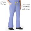 WonderWink Women’s Scrubs Romeo Six-Pocket Flare Leg Pant – XS-5XL, 6 Pockets, Elastic Waistband with Convertible Drawstring(Ceil Blue)