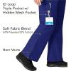 WonderWink Women’s Scrubs Romeo Six-Pocket Flare Leg Pant – XS-5XL, 6 Pockets, Elastic Waistband with Convertible Drawstring(Galaxy Blue)