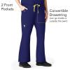 WonderWink Women’s Scrubs Romeo Six-Pocket Flare Leg Pant – XS-5XL, 6 Pockets, Elastic Waistband with Convertible Drawstring(Galaxy Blue)