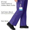 WonderWink Women’s Scrubs Romeo Six-Pocket Flare Leg Pant – XS-5XL, 6 Pockets, Elastic Waistband with Convertible Drawstring(Grape)