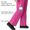 WonderWink Women’s Scrubs Romeo Six-Pocket Flare Leg Pant – XS-5XL, 6 Pockets, Elastic Waistband with Convertible Drawstring(Hot Pink)
