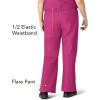 WonderWink Women’s Scrubs Romeo Six-Pocket Flare Leg Pant – XS-5XL, 6 Pockets, Elastic Waistband with Convertible Drawstring(Hot Pink)