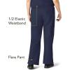 WonderWink Women’s Scrubs Romeo Six-Pocket Flare Leg Pant – XS-5XL, 6 Pockets, Elastic Waistband with Convertible Drawstring(Navy)