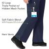 WonderWink Women’s Scrubs Romeo Six-Pocket Flare Leg Pant – XS-5XL, 6 Pockets, Elastic Waistband with Convertible Drawstring(Navy)