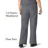WonderWink Women’s Scrubs Romeo Six-Pocket Flare Leg Pant – XS-5XL, 6 Pockets, Elastic Waistband with Convertible Drawstring(Pewter)