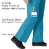 WonderWink Women’s Scrubs Romeo Six-Pocket Flare Leg Pant – XS-5XL, 6 Pockets, Elastic Waistband with Convertible Drawstring(Real Teal)