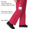 WonderWink Women’s Scrubs Romeo Six-Pocket Flare Leg Pant – XS-5XL, 6 Pockets, Elastic Waistband with Convertible Drawstring(Red)