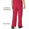 WonderWink Women’s Scrubs Romeo Six-Pocket Flare Leg Pant – XS-5XL, 6 Pockets, Elastic Waistband with Convertible Drawstring(Red)