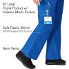 WonderWink Women’s Scrubs Romeo Six-Pocket Flare Leg Pant – XS-5XL, 6 Pockets, Elastic Waistband with Convertible Drawstring(Royal)