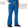 WonderWink Women’s Scrubs Romeo Six-Pocket Flare Leg Pant – XS-5XL, 6 Pockets, Elastic Waistband with Convertible Drawstring(Royal)