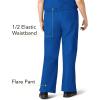WonderWink Women’s Scrubs Romeo Six-Pocket Flare Leg Pant – XS-5XL, 6 Pockets, Elastic Waistband with Convertible Drawstring(Royal)