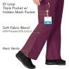 WonderWink Women’s Scrubs Romeo Six-Pocket Flare Leg Pant – XS-5XL, 6 Pockets, Elastic Waistband with Convertible Drawstring(Wine)