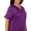 WonderWink Women’s Wonderwork Women’s Mock Wrap Scrub Top(Eggplant)