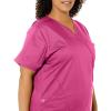 WonderWink Women’s Wonderwork Women’s Mock Wrap Scrub Top(Fuchsia)