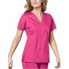 WonderWink Women’s Wonderwork Women’s Mock Wrap Scrub Top(Fuchsia)