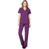 WonderWink Women’s Wonderwork Women’s Mock Wrap Scrub Top(Grape)