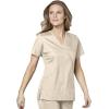 WonderWink Women’s Wonderwork Women’s Mock Wrap Scrub Top(Khaki)