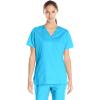 WonderWink Women’s Wonderwork Women’s Mock Wrap Scrub Top(Light Turquoise)