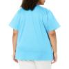 WonderWink Women’s Wonderwork Women’s Mock Wrap Scrub Top(Light Turquoise)