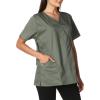 WonderWink Women’s Wonderwork Women’s Mock Wrap Scrub Top(Olive)