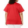 WonderWink Women’s Wonderwork Women’s Mock Wrap Scrub Top(Red)
