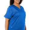 WonderWink Women’s Wonderwork Women’s Mock Wrap Scrub Top(Royal)