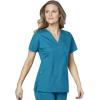 WonderWink Women’s Wonderwork Women’s Mock Wrap Scrub Top(Teal)