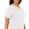 WonderWink Women’s Wonderwork Women’s Mock Wrap Scrub Top(White)