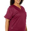 WonderWink Women’s Wonderwork Women’s Mock Wrap Scrub Top(Wine)