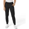 W123 Women’s Comfort Waist Cargo Jogger Scrub Pant(Black)