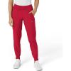 W123 Women’s Comfort Waist Cargo Jogger Scrub Pant(Red)