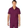WonderWink Mens Collar Top(Wine)